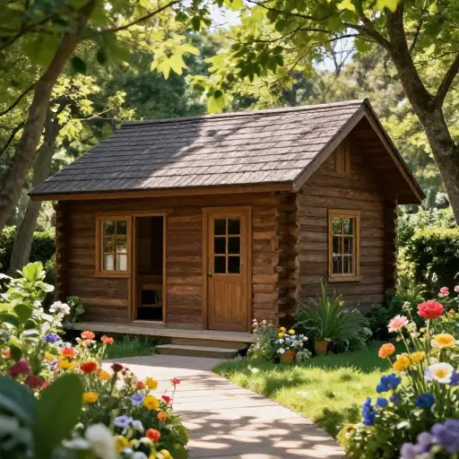 他们住在一个被花园环绕的魅力小屋。