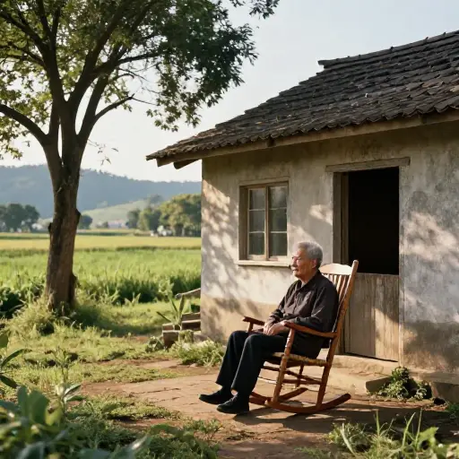 他期待在乡村享受宁静的退休生活。