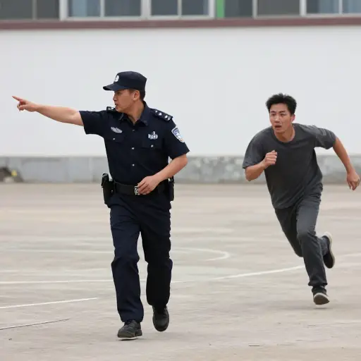 保安把入侵者赶出了场地。