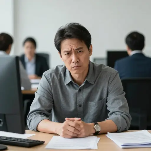 他因未被提拔而一直耿耿于怀。