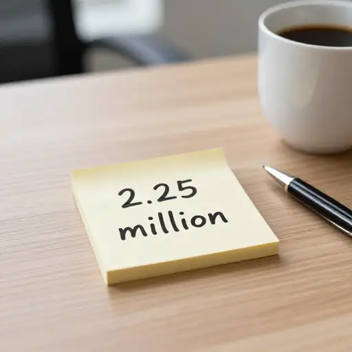 粗略地说，大约是225万。