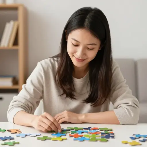 她完全靠自己解开了这个谜题。