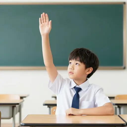 他是个好学生。