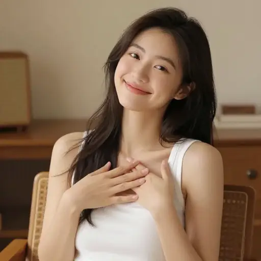 听到好消息后，她明显地松了一口气。