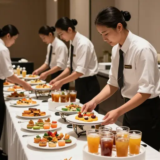 所有食物、开胃菜和茶点将由一家餐饮公司提供。