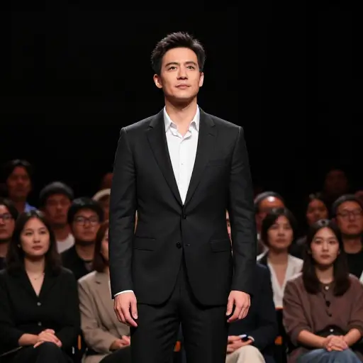 这位演员极具吸引力的风度令全场观众着迷。