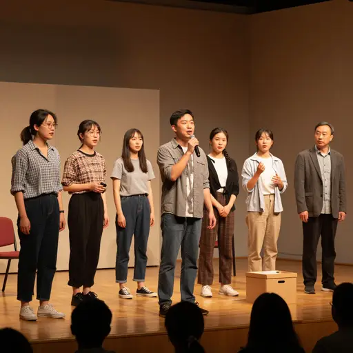 当地剧团为慈善举办了一场演出。