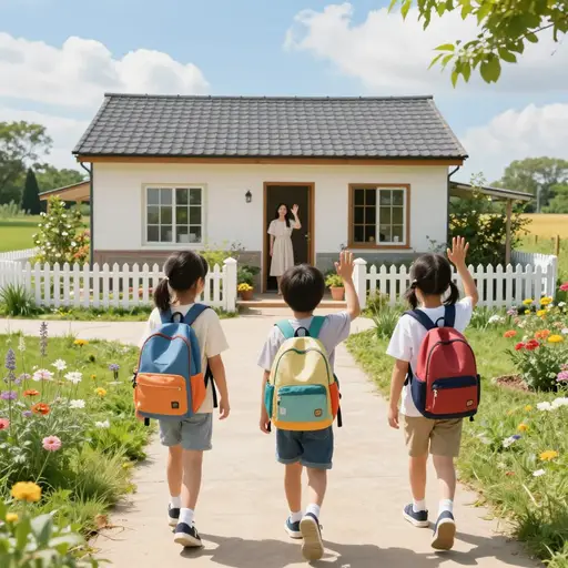 有一天，他们离开了妈妈的家。