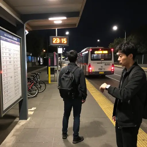 我们可能赶不上最后一班公交车了。