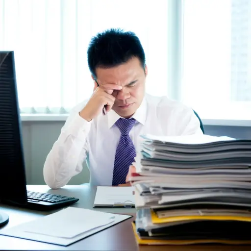 他觉得自己是工作的囚徒，每天被困在办公室里。