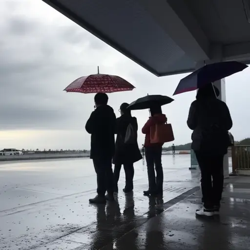 雨停了我们才会离开。
