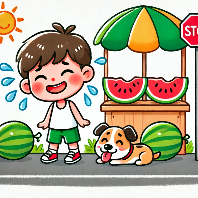 夏天很热。