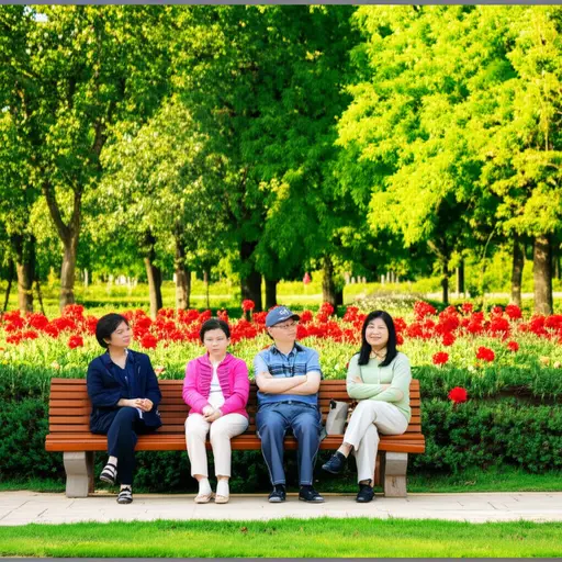 花园里美丽的环境让游客感到放松。