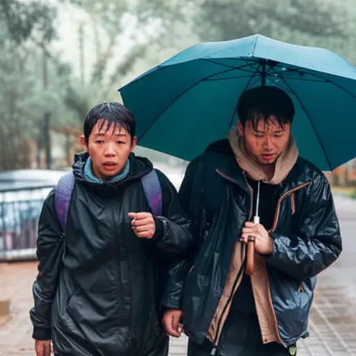 尽管他们又累又湿透了，但他们没有放弃希望。