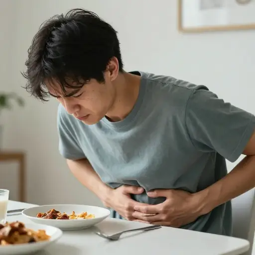你食物嚼得不够，所以消化不良。