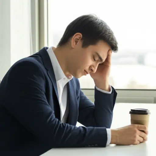 他昨晚睡得糟透了，今天一整天都很困。
