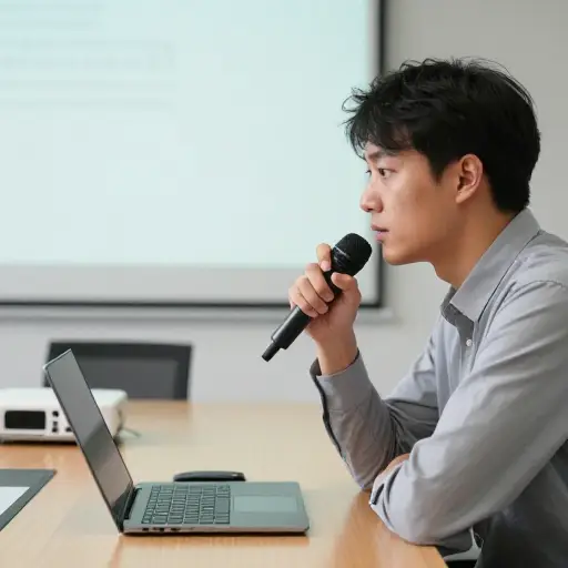 你应该在演示前测试麦克风以确保它正常工作。