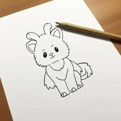 我画了一个卡通动物。