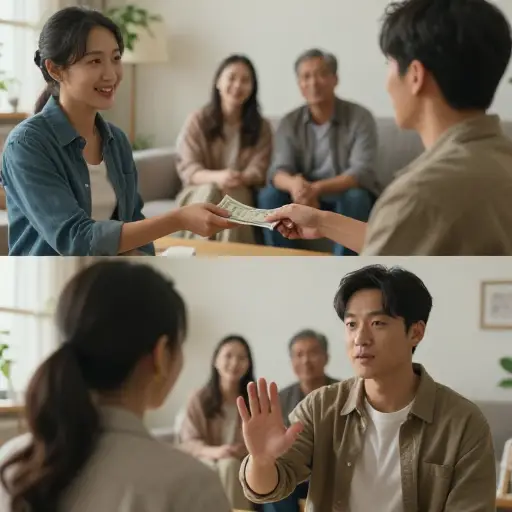 当你需要时，我愿意借钱给你，但你让我对你家人撒谎，这我就无法接受了。