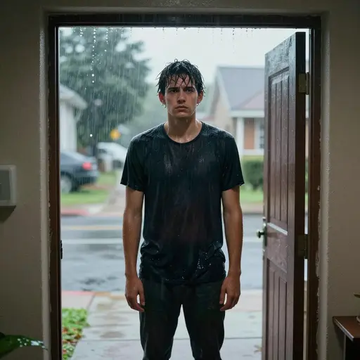 我忘记带伞了，现在下雨了。