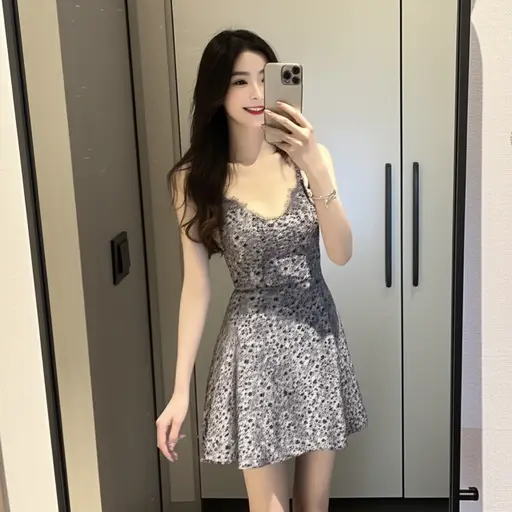 她换了一条裙子去参加派对。