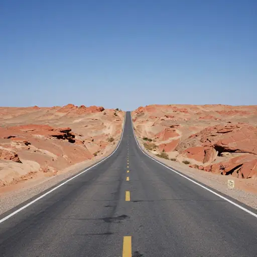 我们沿着亚利桑那州高速公路的一段偏僻路段行驶。