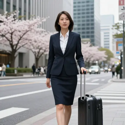 她被派往日本工作了三年。