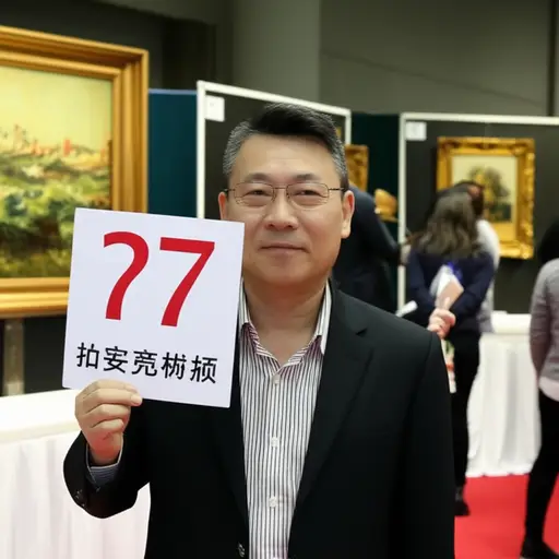 他在拍卖会上赢得了那幅珍贵的画作。