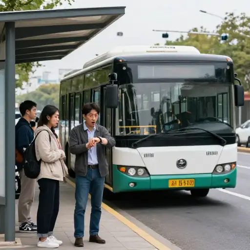 就这一次，公交车准时到了。