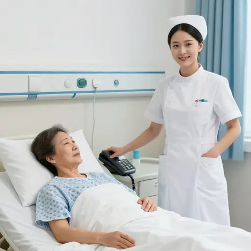 护士说：“你母亲想和你说句话。”