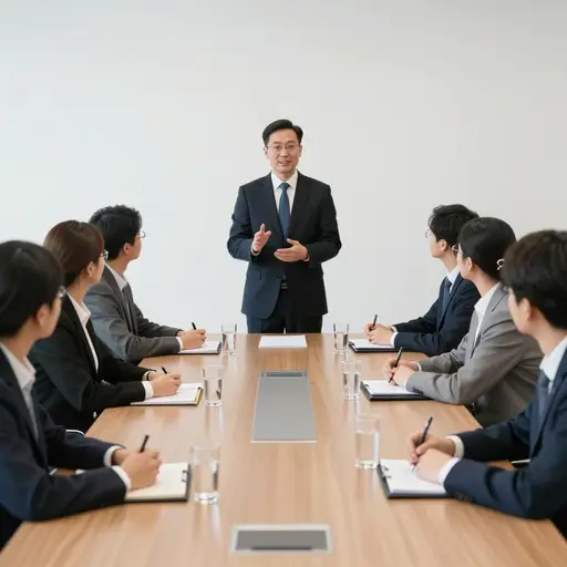 领导宣布决定后，团队的其他成员迅速效仿。