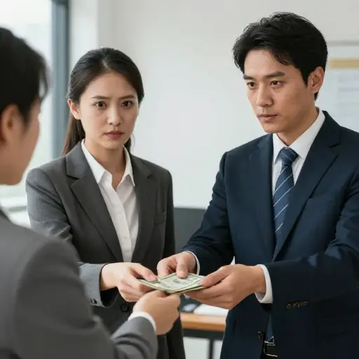他诉诸贿赂以确保商业交易。