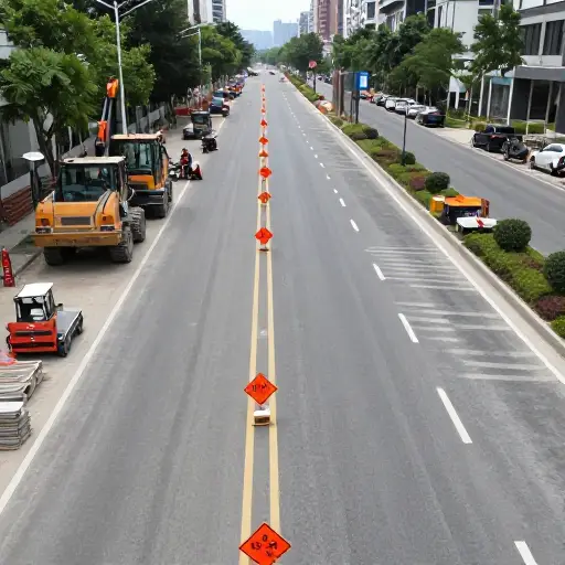 他们正在拓宽道路。