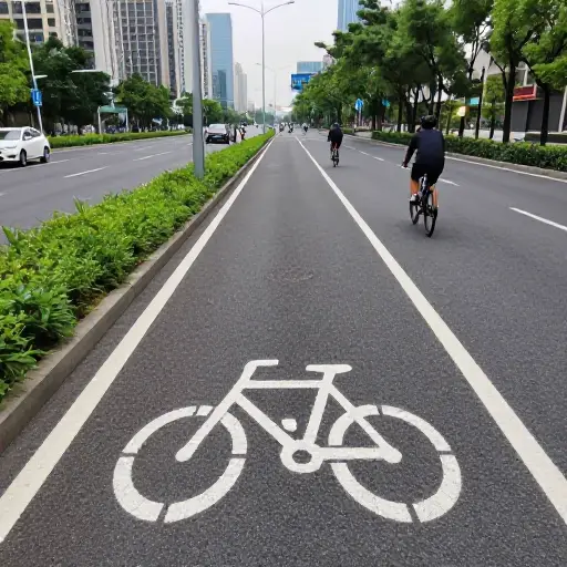 这个城市已经创建了数百英里的专用自行车道。