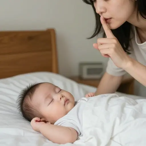 请安静点，婴儿在睡觉。