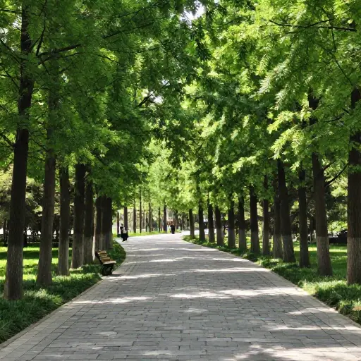 这个公园里有很多树。