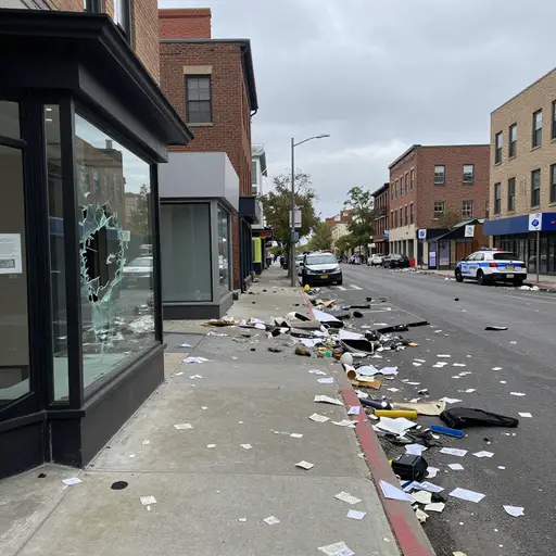 城市地区爆发了一场骚乱，但警察及时干预了。