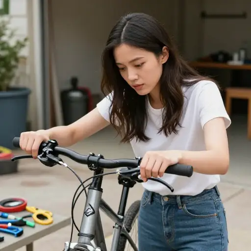 她花了周末时间修理她的自行车。