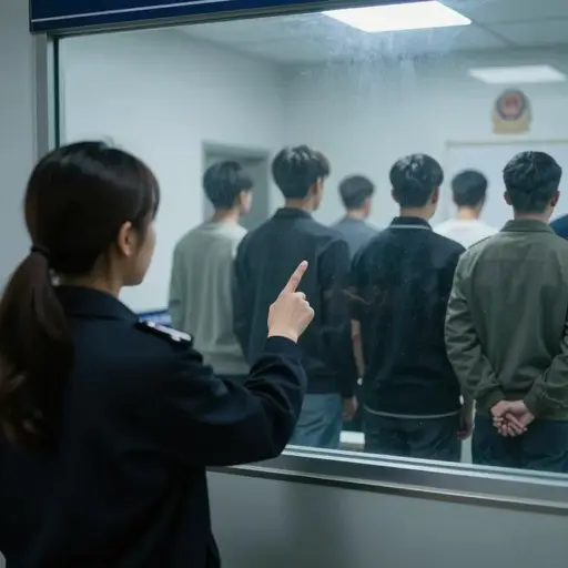 受害者在警方列队辨认中指认了袭击她的男子。