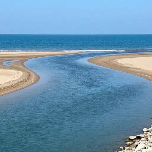 河口是河流注入大海的地方。