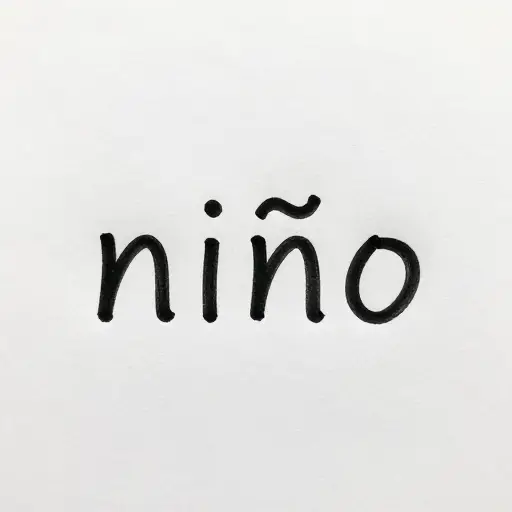 在西班牙语中，波浪号是用于字母 'n' 上的一个音标符号。