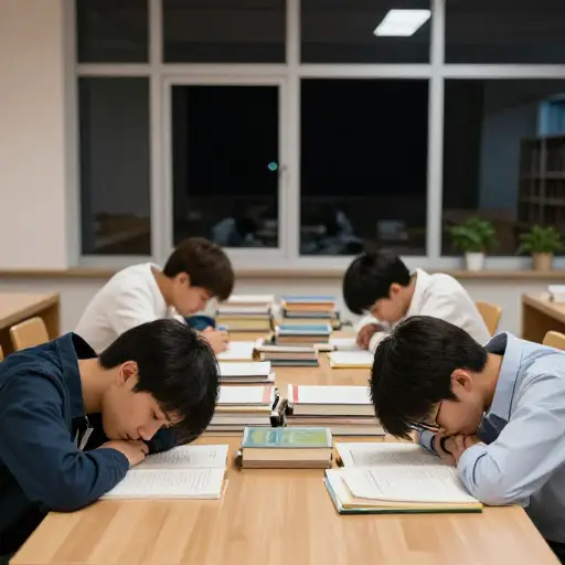 学生们经常别无选择，只能为考试学习到很晚。