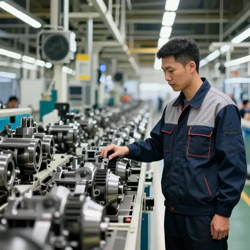 他在一家制造汽车零件的公司工作。