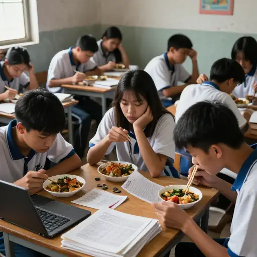 大多数学生自食其力，每月勉强维持生计。