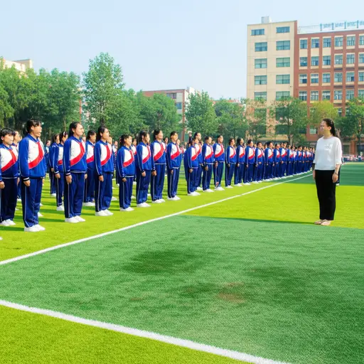 学校严格执行校服规定。