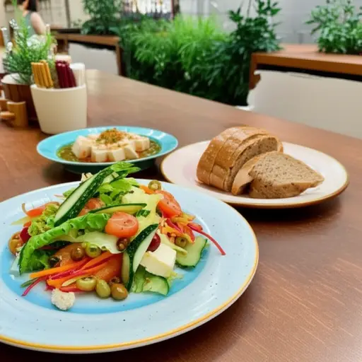 这家餐厅专门为素食主义者提供餐饮服务。
