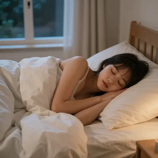 她昨晚睡得很好。