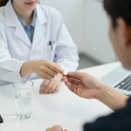 医生给了我一片睡前服用的药片。