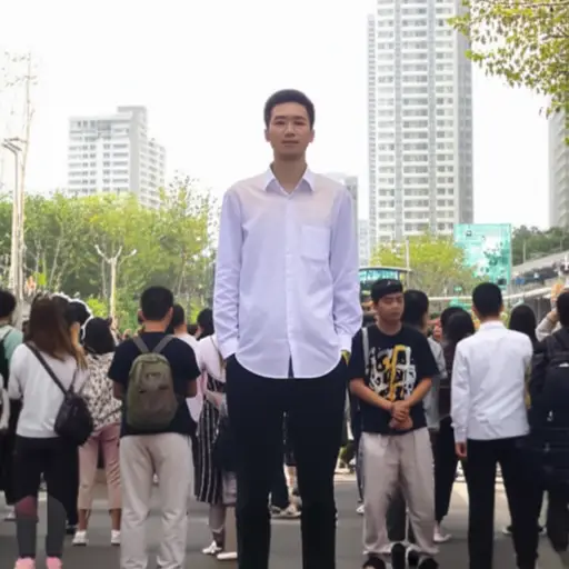 他很高。