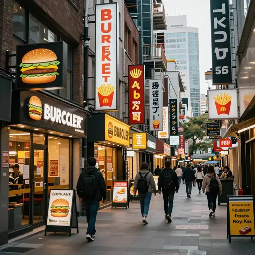 快餐店已经出现在了几乎每一个城市。